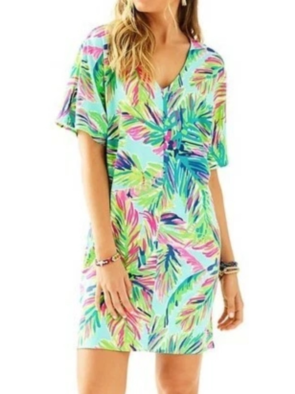 LILLY PULITZER Lindley‎ Island Time Relaxed Fit Caftan Dress! Size XXS